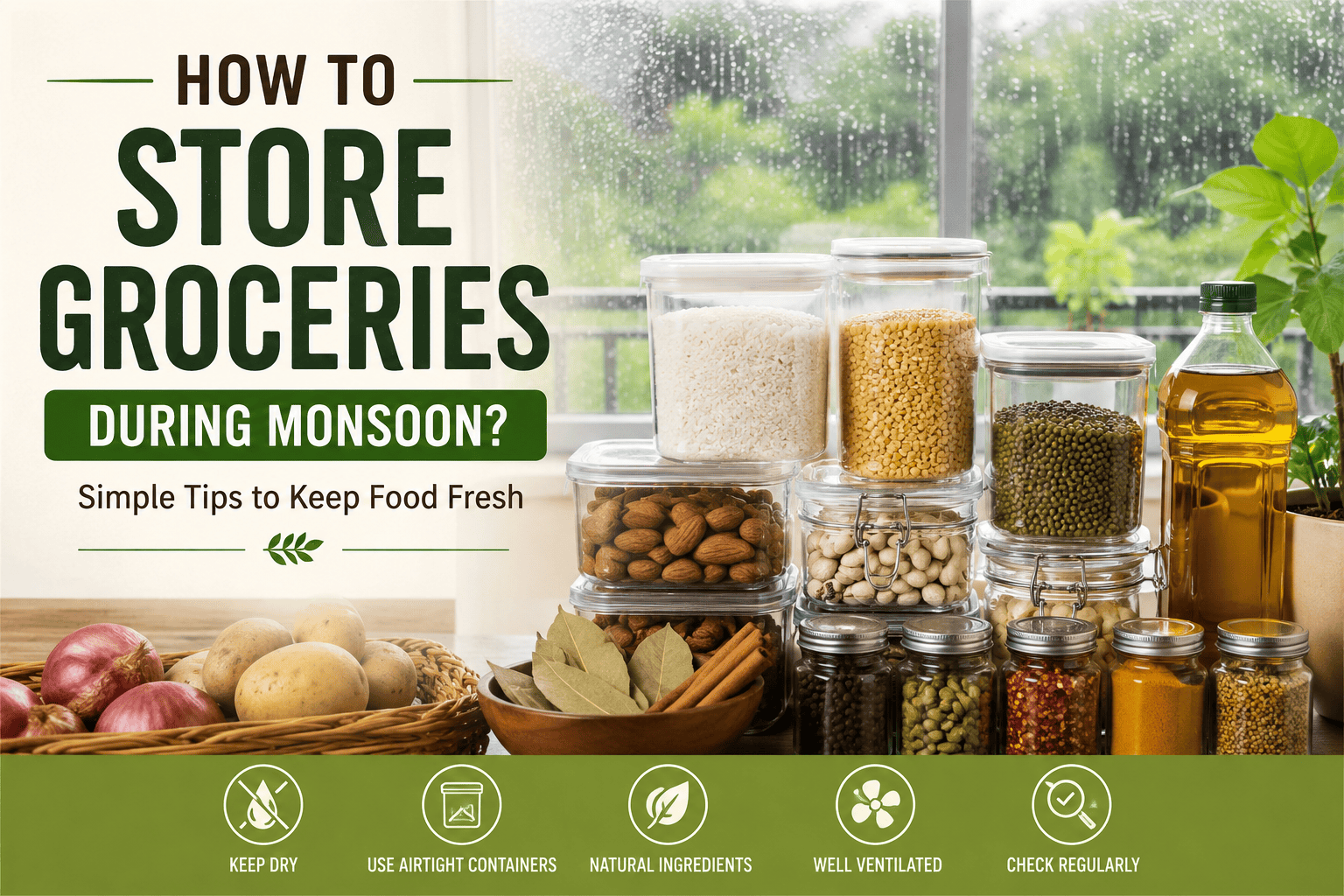 How to Store Groceries During Monsoon?